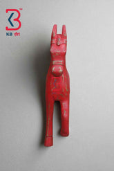 KB ART Rustic Wooden Horse Wall Decor - 16-Inch Orange Distressed Horse Head Wall Hanging with Golden Touch | Handcrafted Vintage-Style Rustic Indian Home Decor